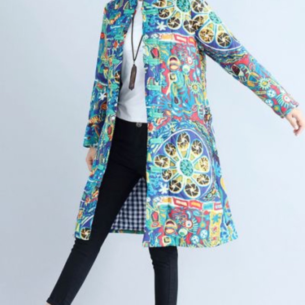 Long Linen Jacket Maternity